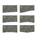 Bronze Patina Stone Accent Baffle