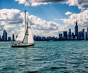 Cityscapes Skyline Boat