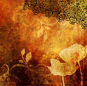 Floral Art Flower Ink Relief