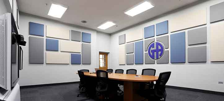 Beveled Edge Fabric Acoustic Panels - Anchorage