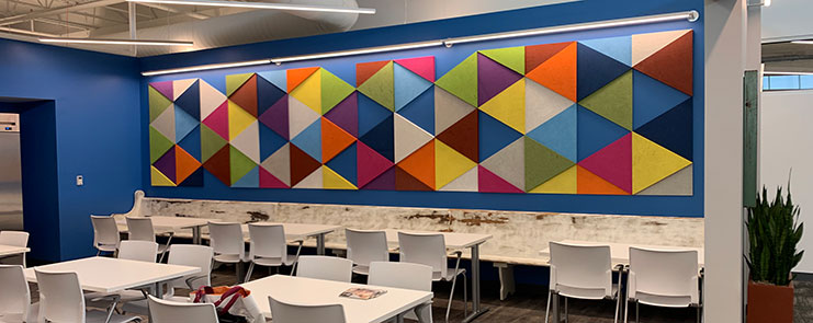 Fabric Wrapped Sound Absorbing Ceiling & Wall Panels